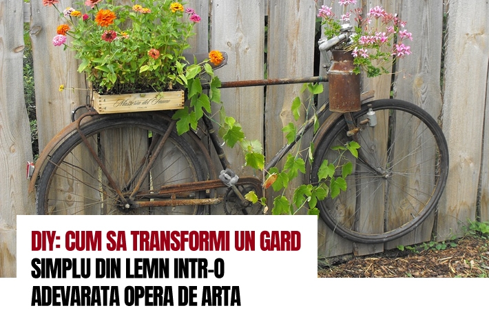 DIY: Cum sa transformi un gard simplu din lemn intr-o adevarata opera de arta