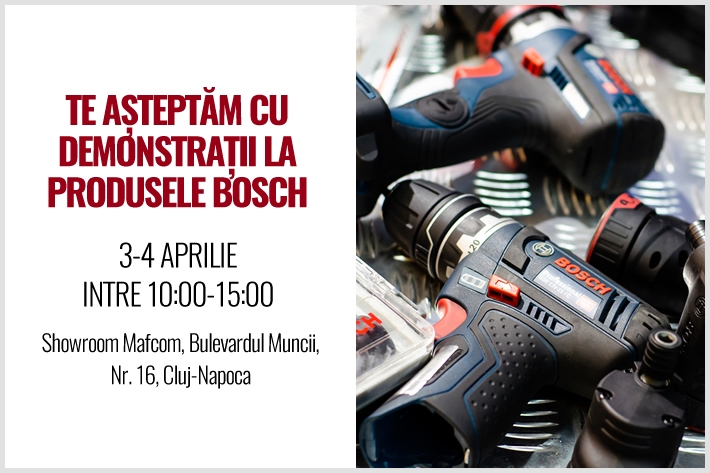 Te invitam la demonstratii cu sculele electrice si profesionale Bosch