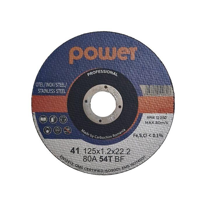 Disc abraziv pentru taierea inoxului 125X1.2X22.2 mm