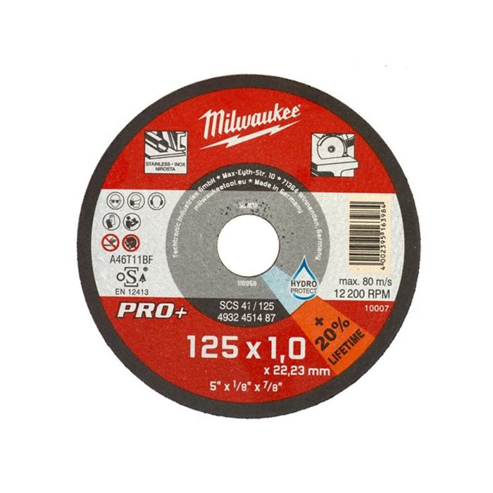 Disc abraziv pentru taierea metalului 125X1.0X22.2 mm Milwaukee