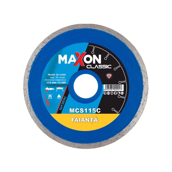 Disc diamantat continuu 115X1.7X22.2 mm Ceramica MAXON CONTINUU CLASSIC