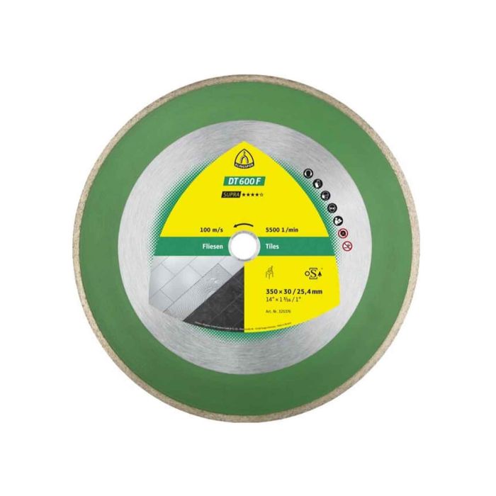Disc diamantat continuu 250X22.2 mm DT 600 F Supra Teracota Klingspor