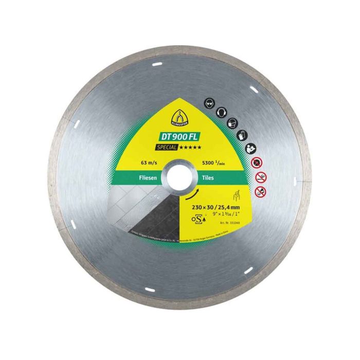 Disc diamantat continuu 250X22.2 mm DT 900 FL Special Klingspor