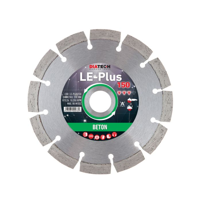 Disc diamantat segmentat 150X2.4X22.2 mm Beton LE-Plus