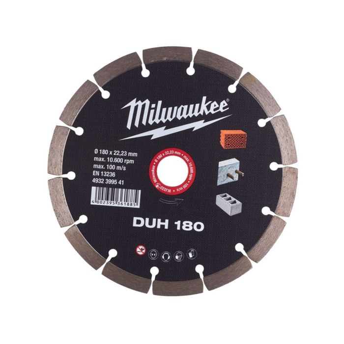 Disc diamantat segmentat 180X2.4X22.3 mm Beton DUH180 Milwaukee