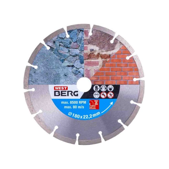 Disc diamantat segmentat 180X2.6X22.2 mm Universal 21118 Westberg