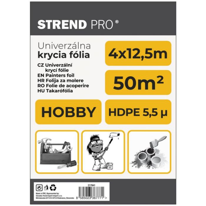 Folie acoperit 4 x 12.5 m 217841 Strend Pro