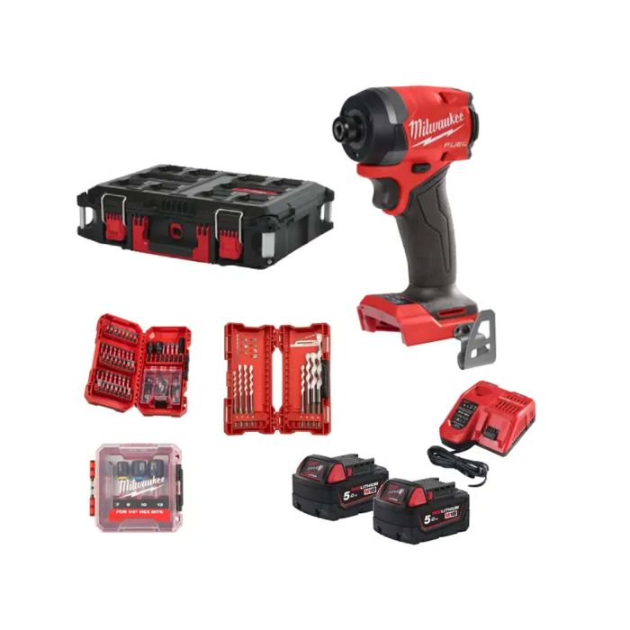 Masina de insurubat (cu biti) 2 acumulatori 18V 5Ah si accesorii M18FID3100P-502P Milwaukee