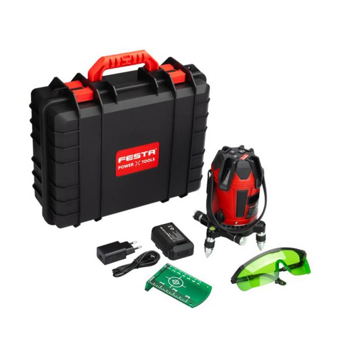 Nivela laser verde cruce 4V 26203 Festa - cutie transport