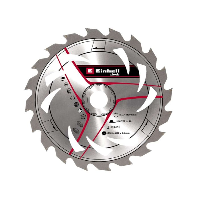 Panza circulara placata 165 x 1.6 x 20 mm 20Z 49584759 Einhell