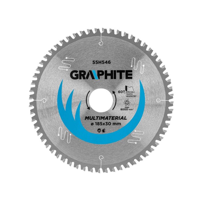 Panza circulara placata 185 x 2.4 x 30 mm 60Z Multi-materiale 55H546 Graphite