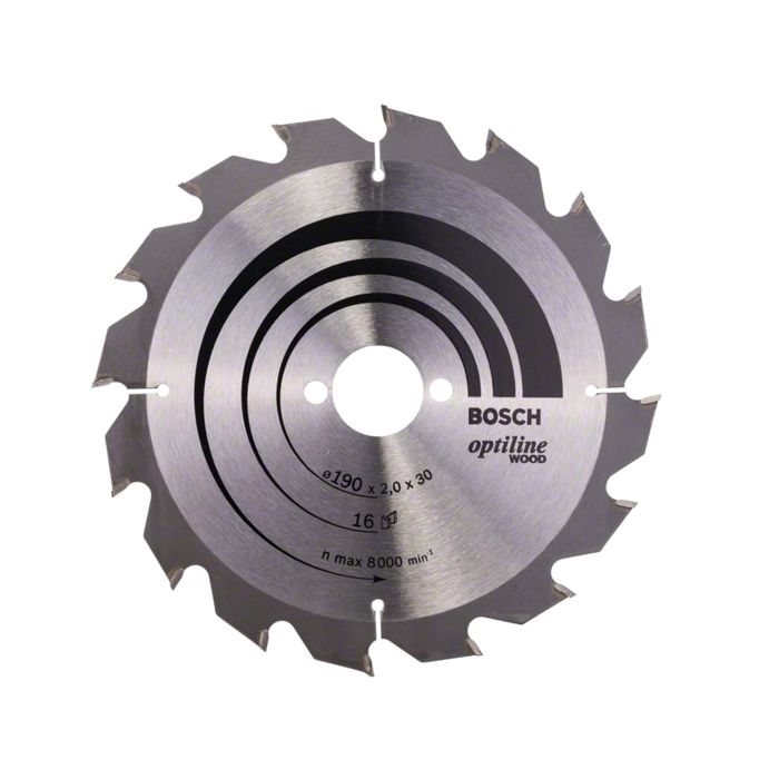 Panza circulara placata 190 x 2 x 30 mm 16Z 2608641184 Bosch