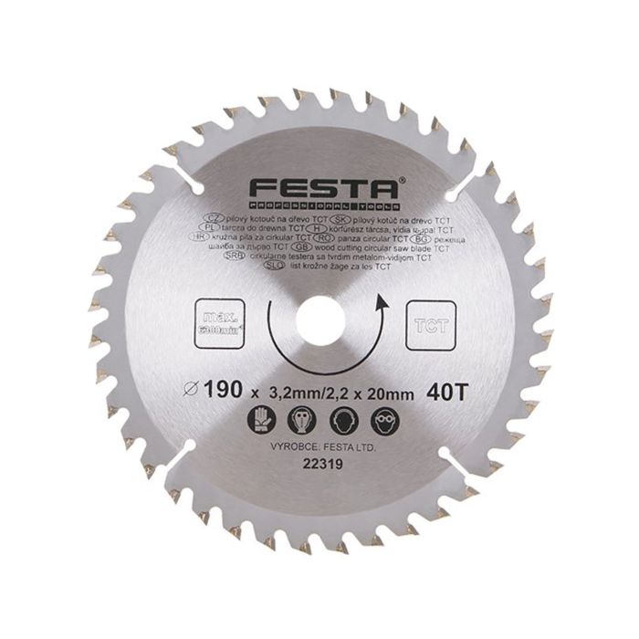 Panza circulara placata 190 x 3.2 x 20 mm 40Z 22319