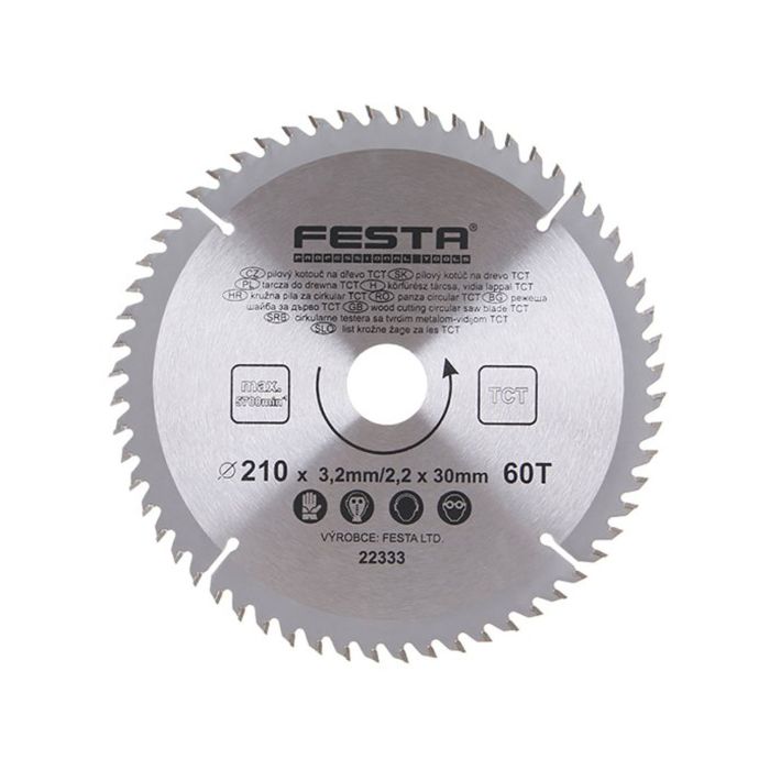 Panza circulara placata 210 x 3.2 x 30 mm 60Z 22333