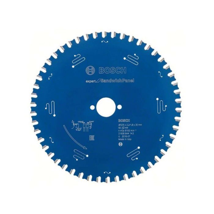 Panza circulara placata 235 x 2,2 x 30 mm 50Z pentru panouri Sandwick Bosch