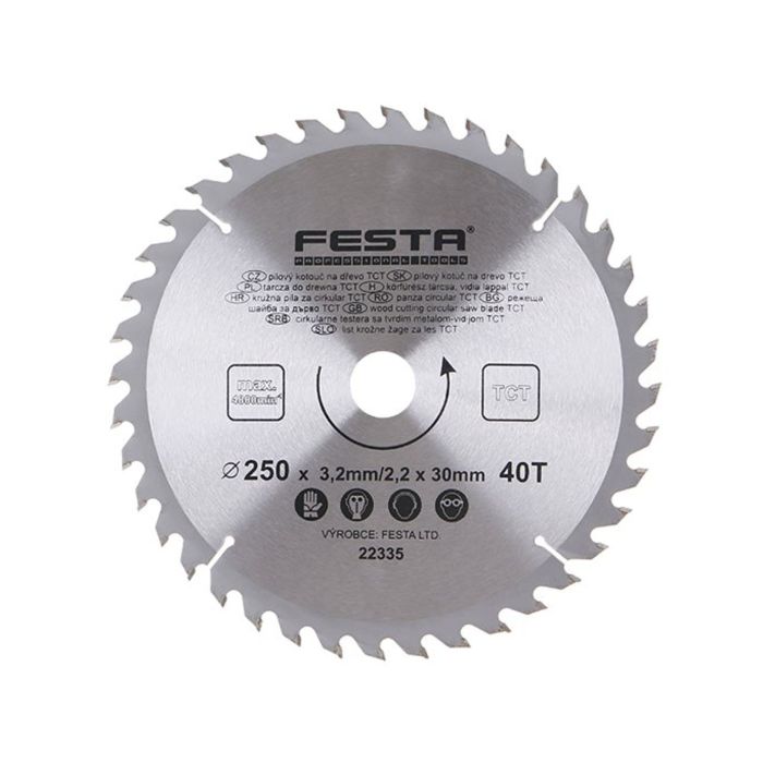 Panza circulara placata 250 x 3.2 x 30 mm 40Z 22335