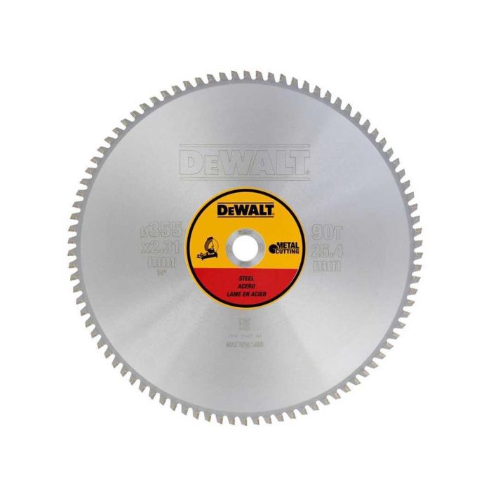 Panza circulara placata 355 x 2.6 x 25.4 mm 90Z pentru otel DT1927 DeWalt
