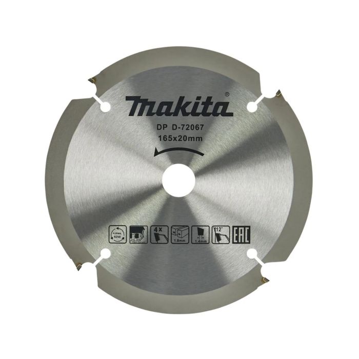 Panza fierastrau circular pentru fibrociment 165X20X4T D-72067 Makita