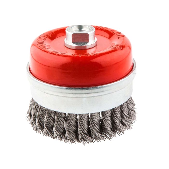 Perie sarma cupa cu fir rasucit 65 mm INOX 57H585TOP