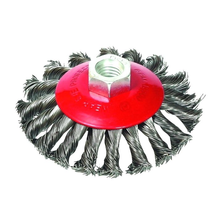 Perie sarma semicupa cu fir rasucit 100 mm 22017