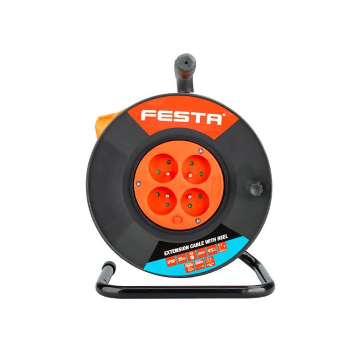 Prelungitor pe tambur 3X1.5 mm 25M 230V 37760 Festa