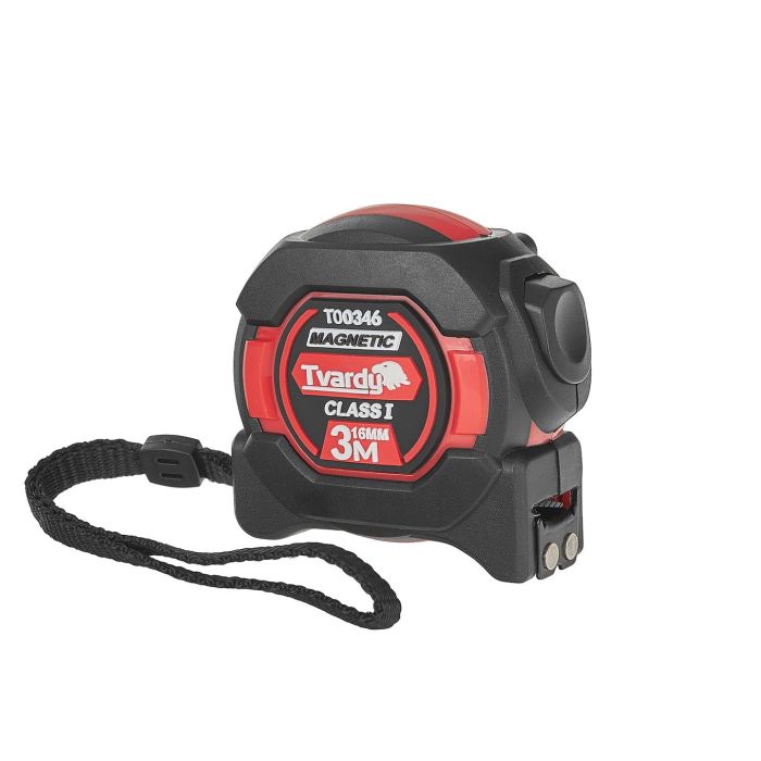 Ruleta magnetica cu 2 fețe și oprire automată 3 m X 16 mm T00346