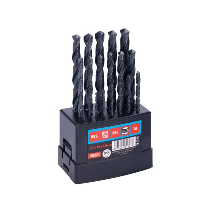 Set burghie metal 19buc 1-10MMx 0,5 mm 20321 Westberg