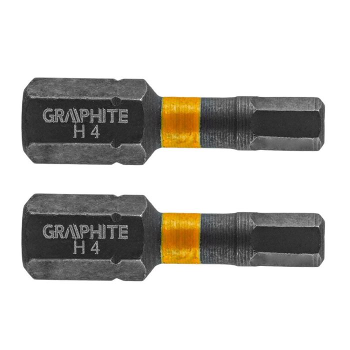 Set capete surubelnita impact 2buc Hexagonal 4x25 mm 56H507 Graphite