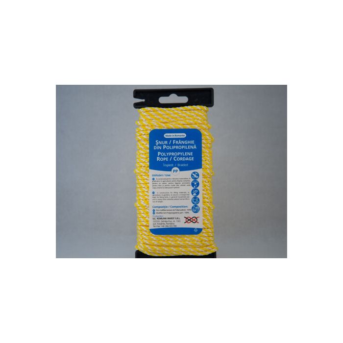 Snur 4 mm PP Alb-Galben 20 ml 040PPTIM0011L1