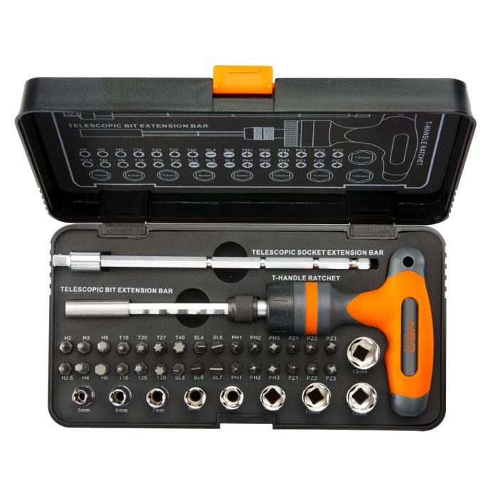 Trusa capete tubulare si surubelnita 42 buc 08-709TOP