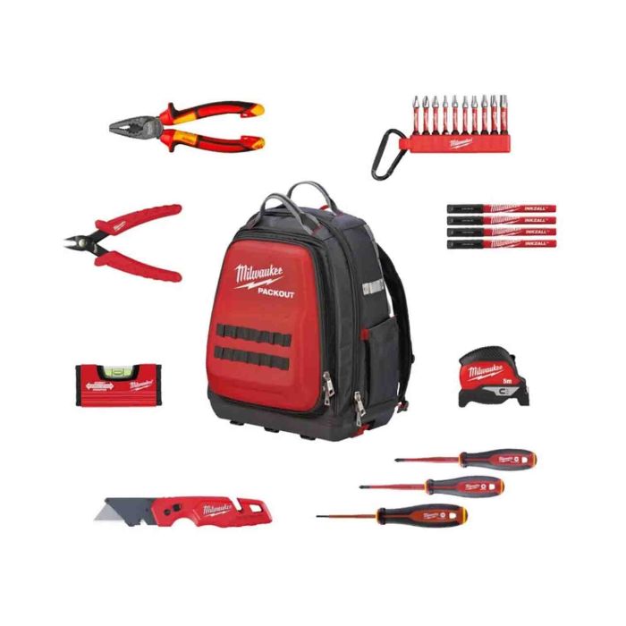 Trusa scule electrician in rucsac Packout 23buc 4932501189 Milwaukee