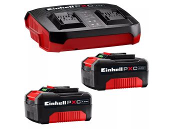 Set 2 acumulatori 18V 4Ah + incarcator 4512112 Twincharger Kit 2 Einhell