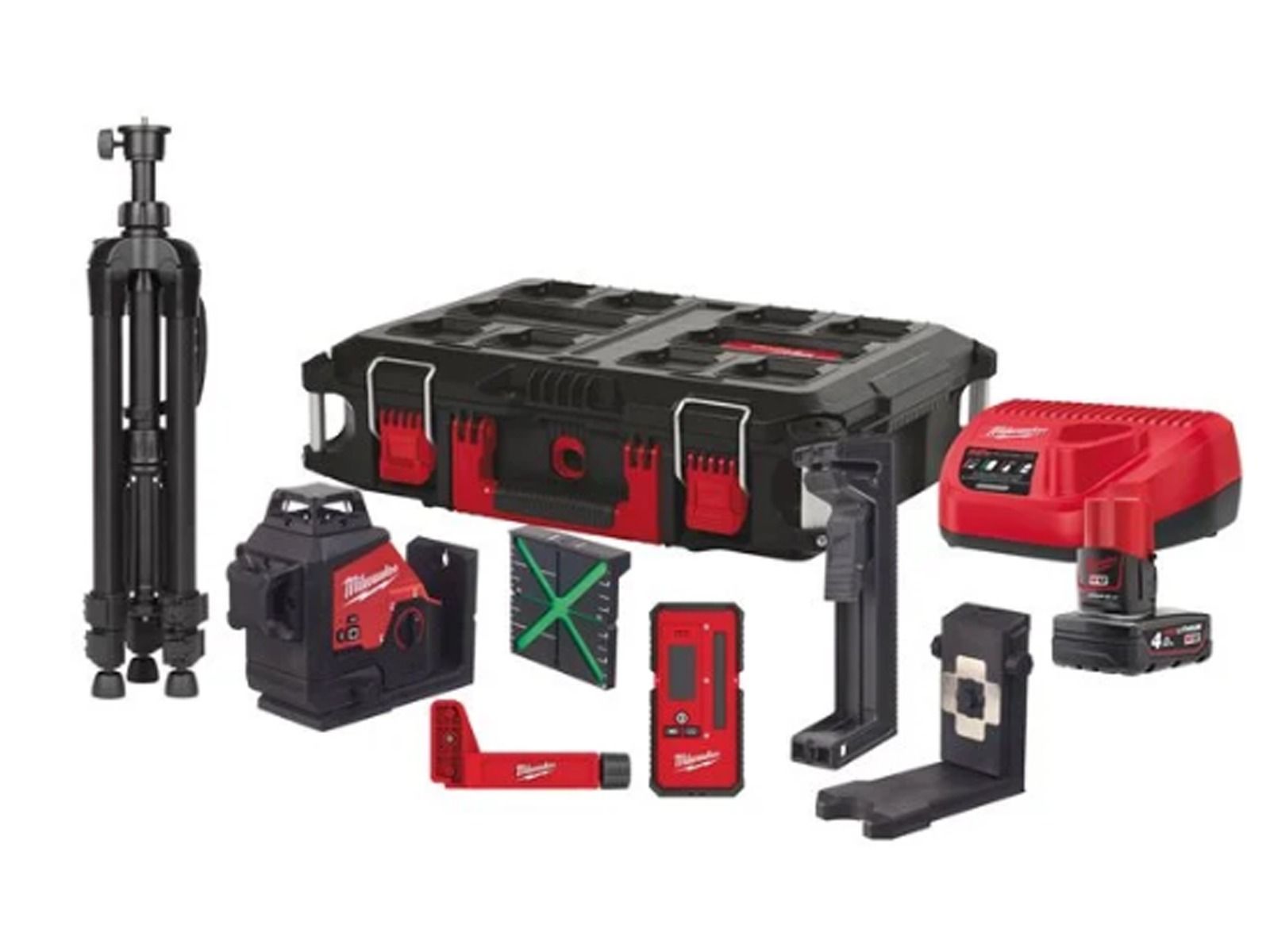 Lua　3点セット Nivela laser verde 360° cu 3 planuri M12 3PLKIT-401P Milwaukee