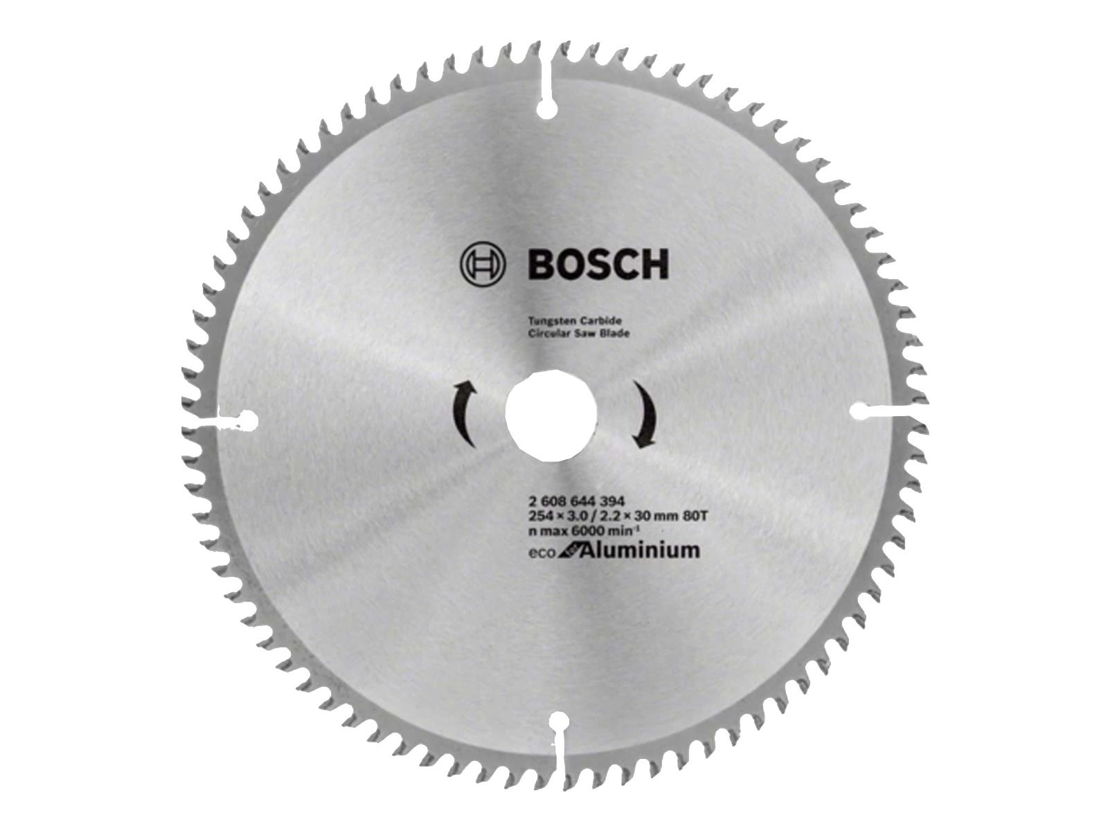 ゆりあ Panza circulara placata 254 x 3 x 30 mm 80Z pentru aluminiu Bosch
