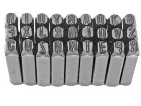 Trusa poansoane litere 4 mm 