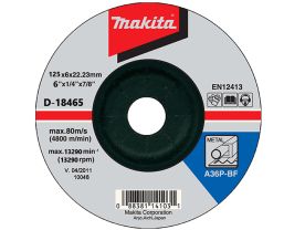 Disc abraziv pentru polizarea metalului 125X6X22.2 mm D-18465 Makita