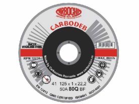 Disc abraziv pentru taierea inoxului 125X1.2X22.2 mm 50A80QBF
