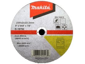 Disc abraziv pentru taierea inoxului 230X2X22.2 mm D-18792 Makita