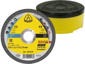 Disc abraziv pentru taierea inoxului si aluminiului 115X1.2X22.2 mm EDGE Klingspor