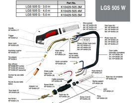 Piese componente pentru pistolet MIG-MAG LGS-505W